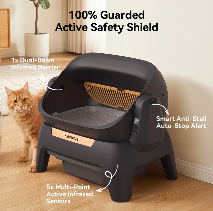 Meowant MW-SC10 self-cleaning cat litter box in black